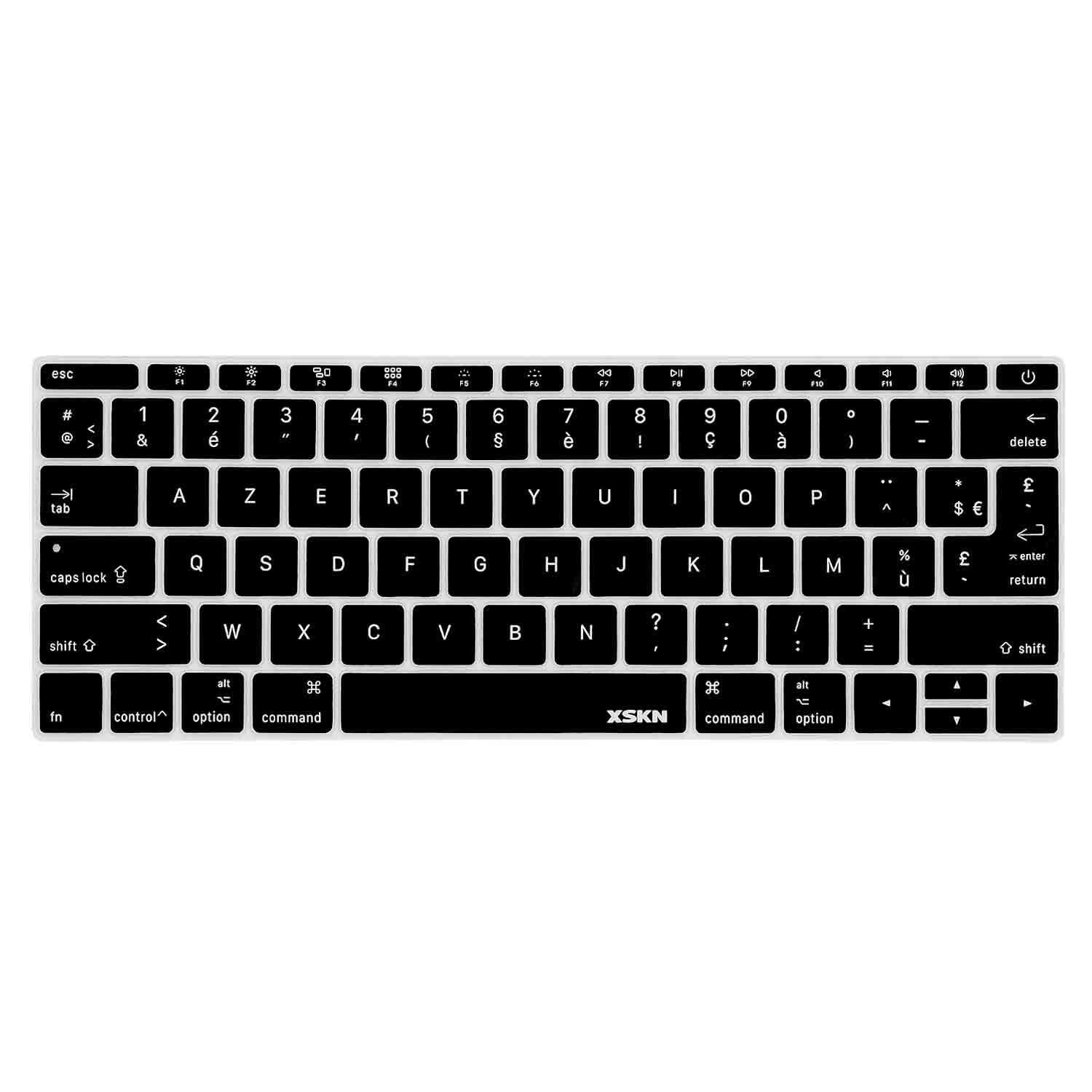 XSKN AZERTY French Keyboard Cover for Macbook Pro 13.3 no Touch Bar/Macbook 12