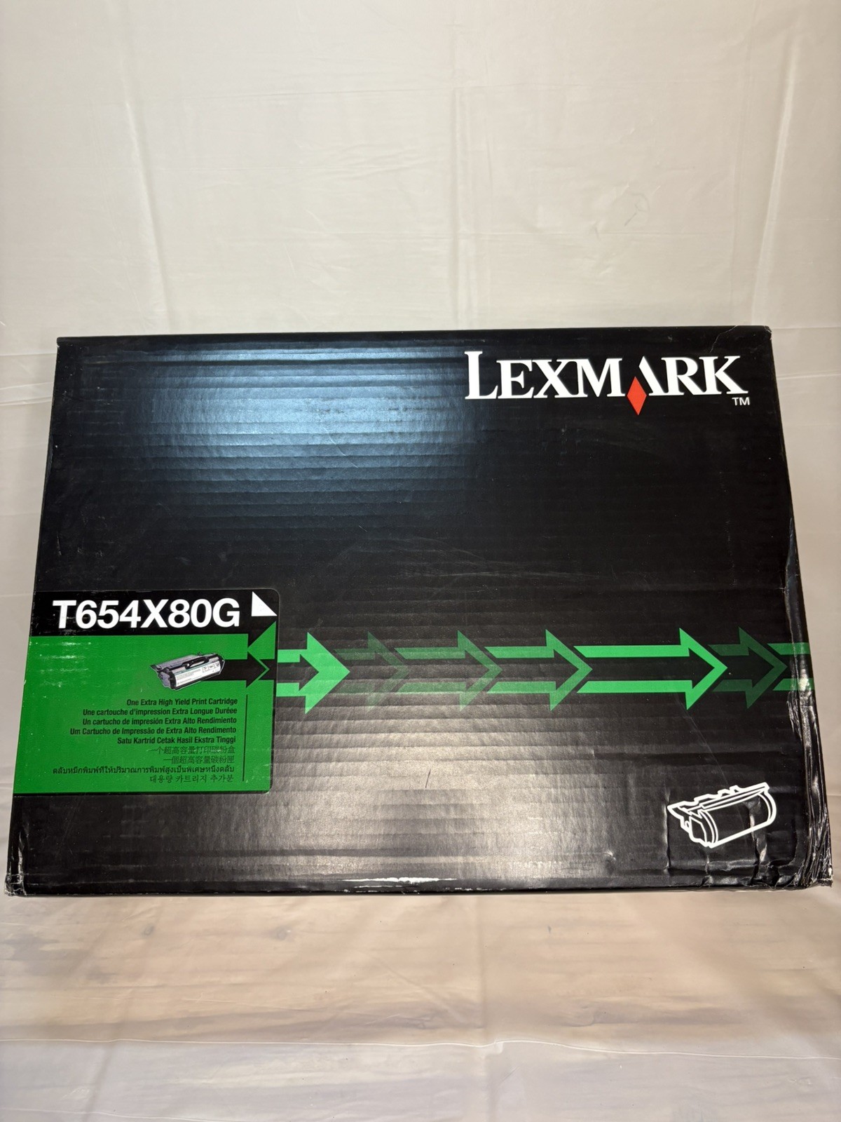 New Genuine Lexmark T654X80G Black Toner Cartridge Factory Sealed  