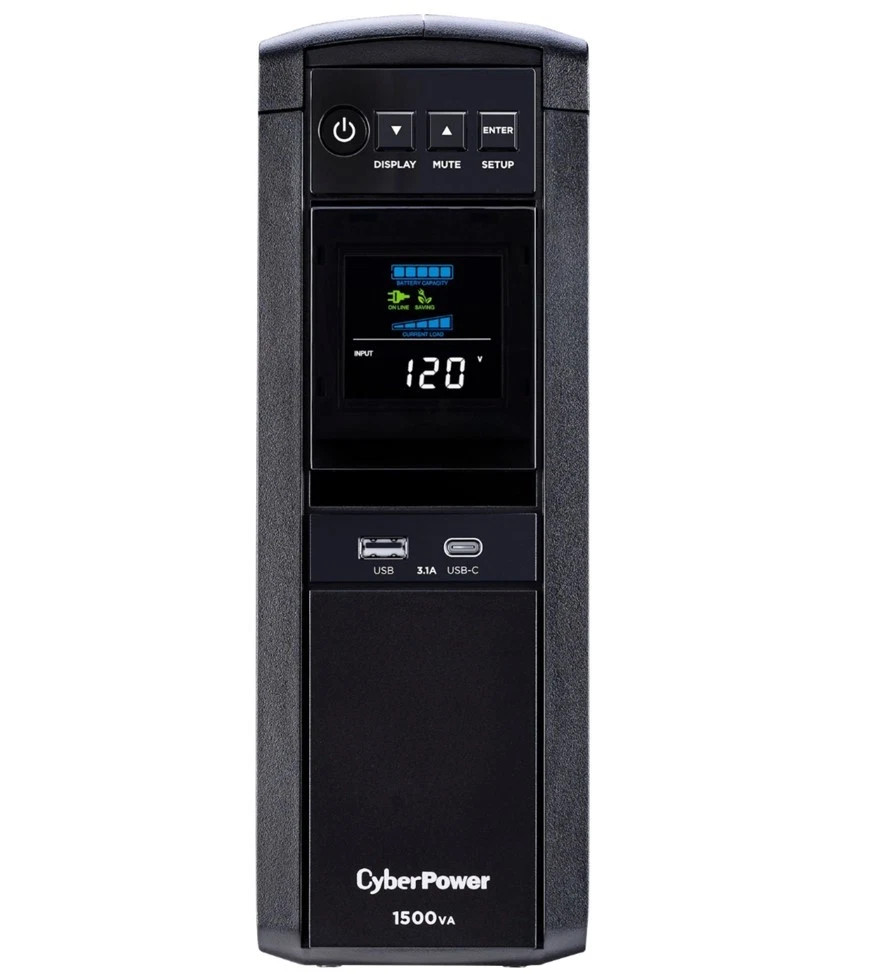 BLACK - CYBERPOWER GAMING 1500VA 12 OUTLETS LCD UPS