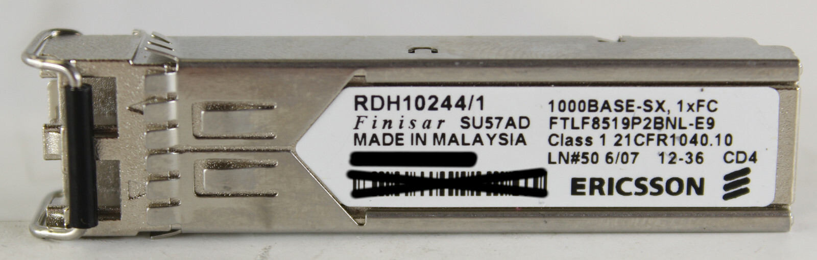 Ericsson RDH10244/1 FTLF8519P2BNL-E9 1000Base-SX 1xFC SFP Transceiver Module