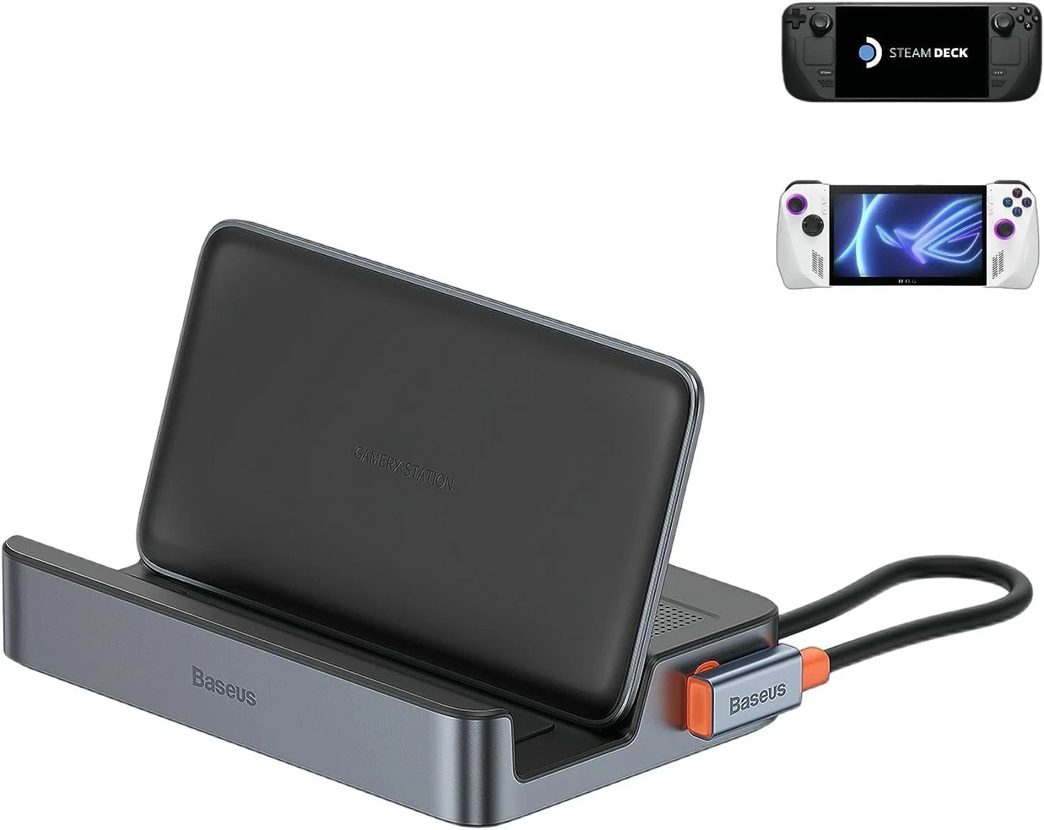 Steam Deck Dock,  6-In-1 Docking Station for Steam Deck/Rog Ally X/Legion