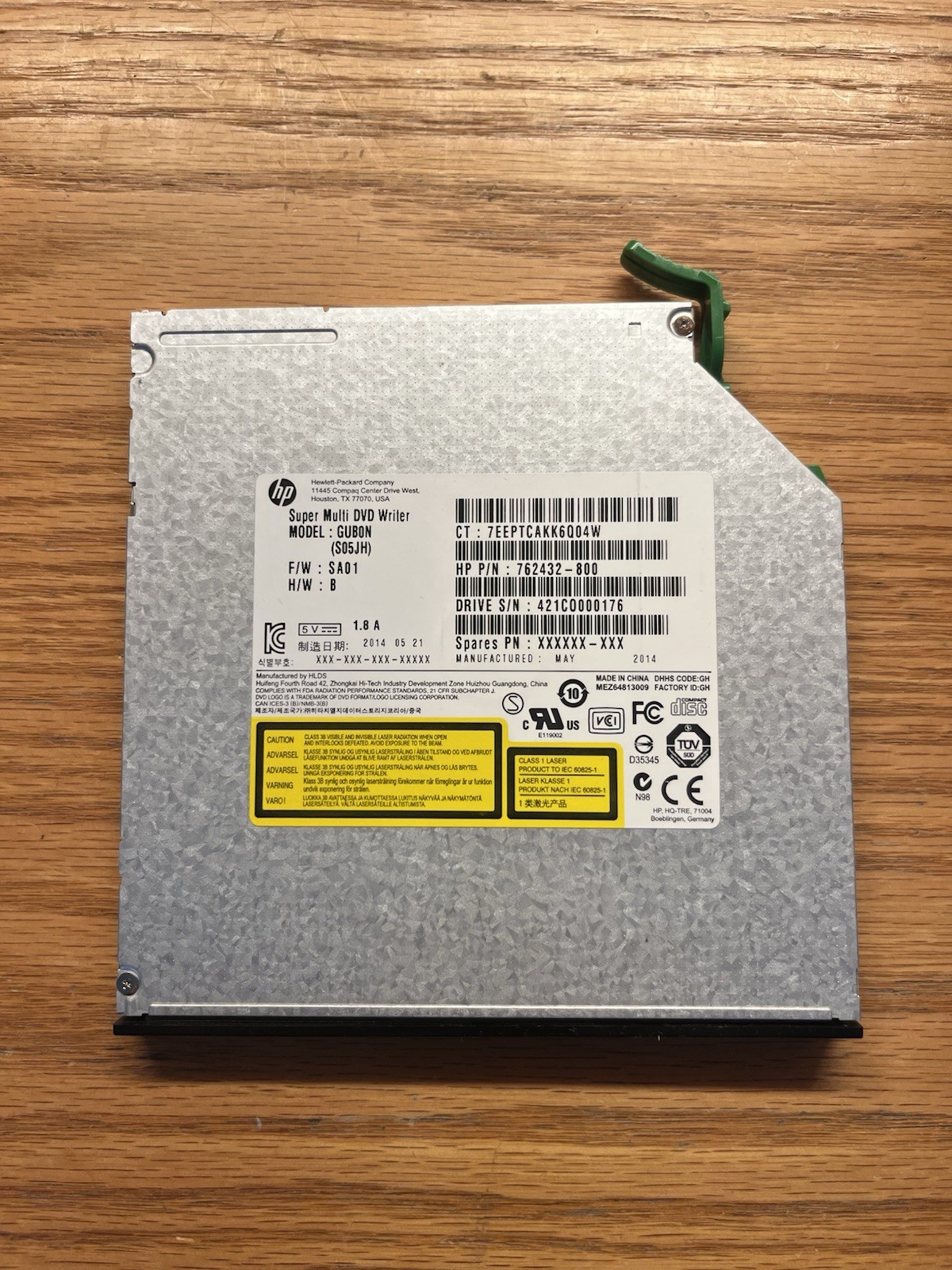 HP Z240 Z440 ProDesk 400/600/800 G2/G3/G4 Slim CD/DVD±RW Drive 762432-800 M-Disc