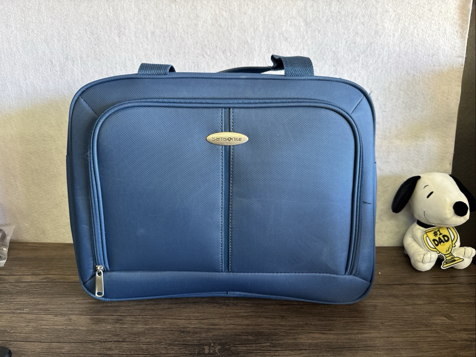 Samsonite Laptop Bag Briefcase Tablet iPad Carrying Case Blue Travel Organizer