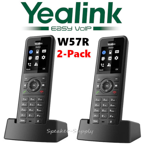 2 Yealink W57R Rugged DECT Handset Phone 1.8" Color Screen for W70B W80 W90