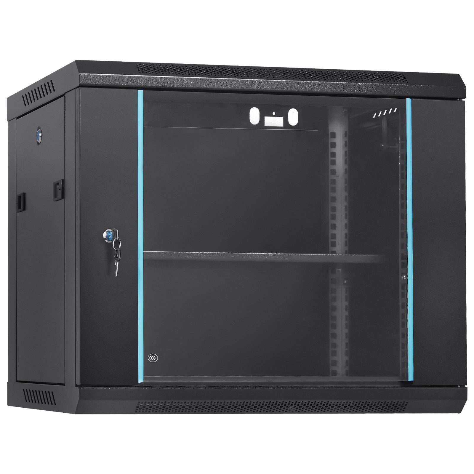 9U Wall Mount Network Server Rack Cabinet Enclosure 15.5'' Deep Door Lock