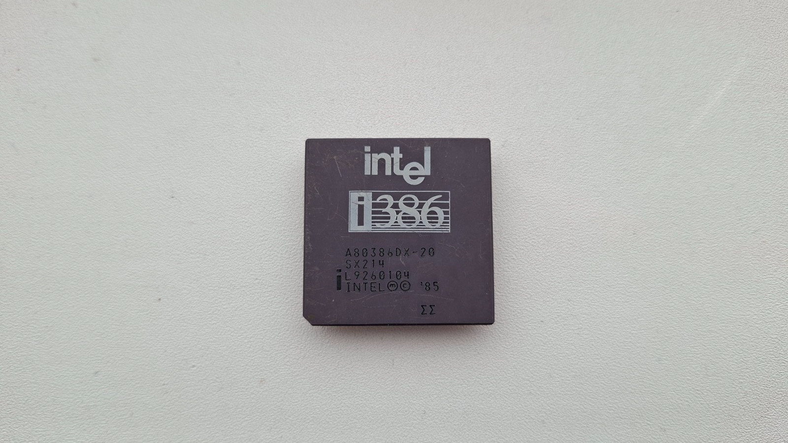 386DX Intel A80386DX-20 SX214 double sigma old logo 386 20Mhz Vintage CPU GOLD