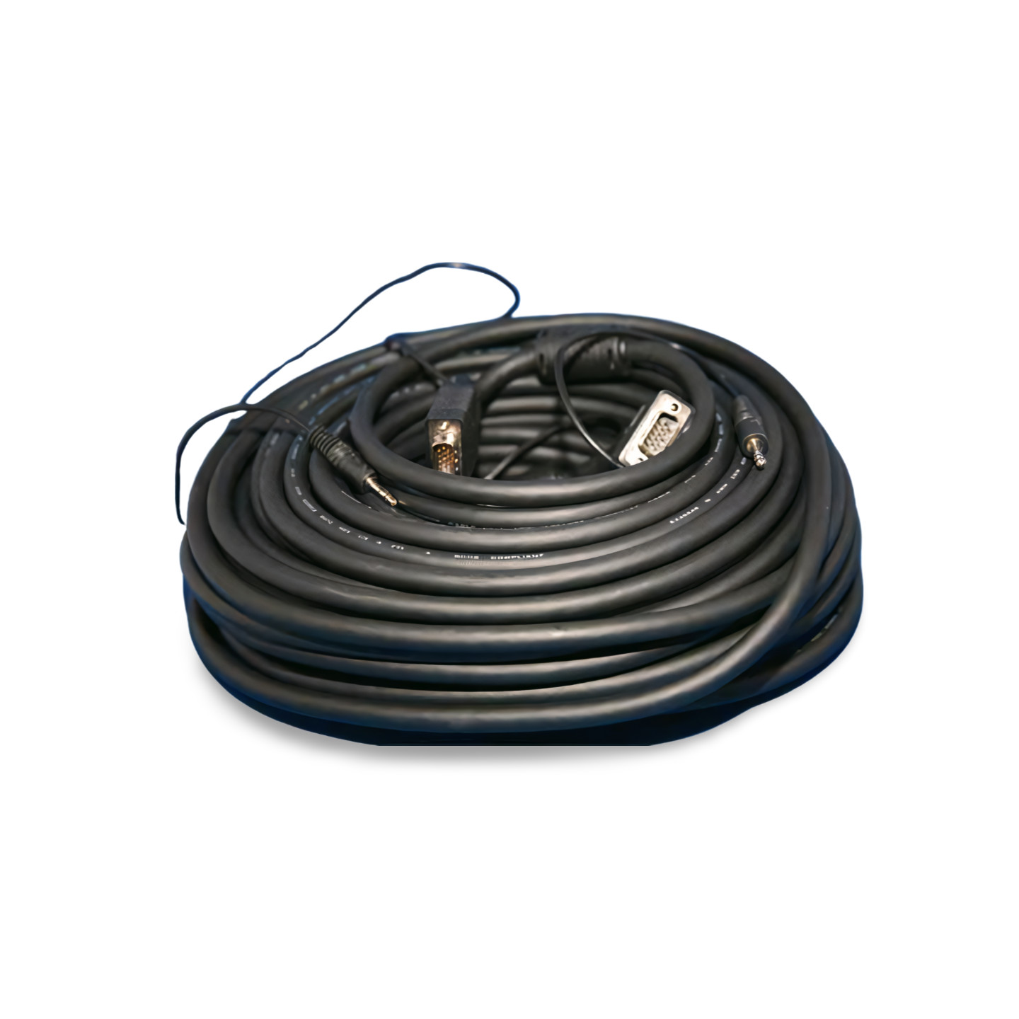 100ft  SVGA with Audio Cable Monitor Male to Male - Black