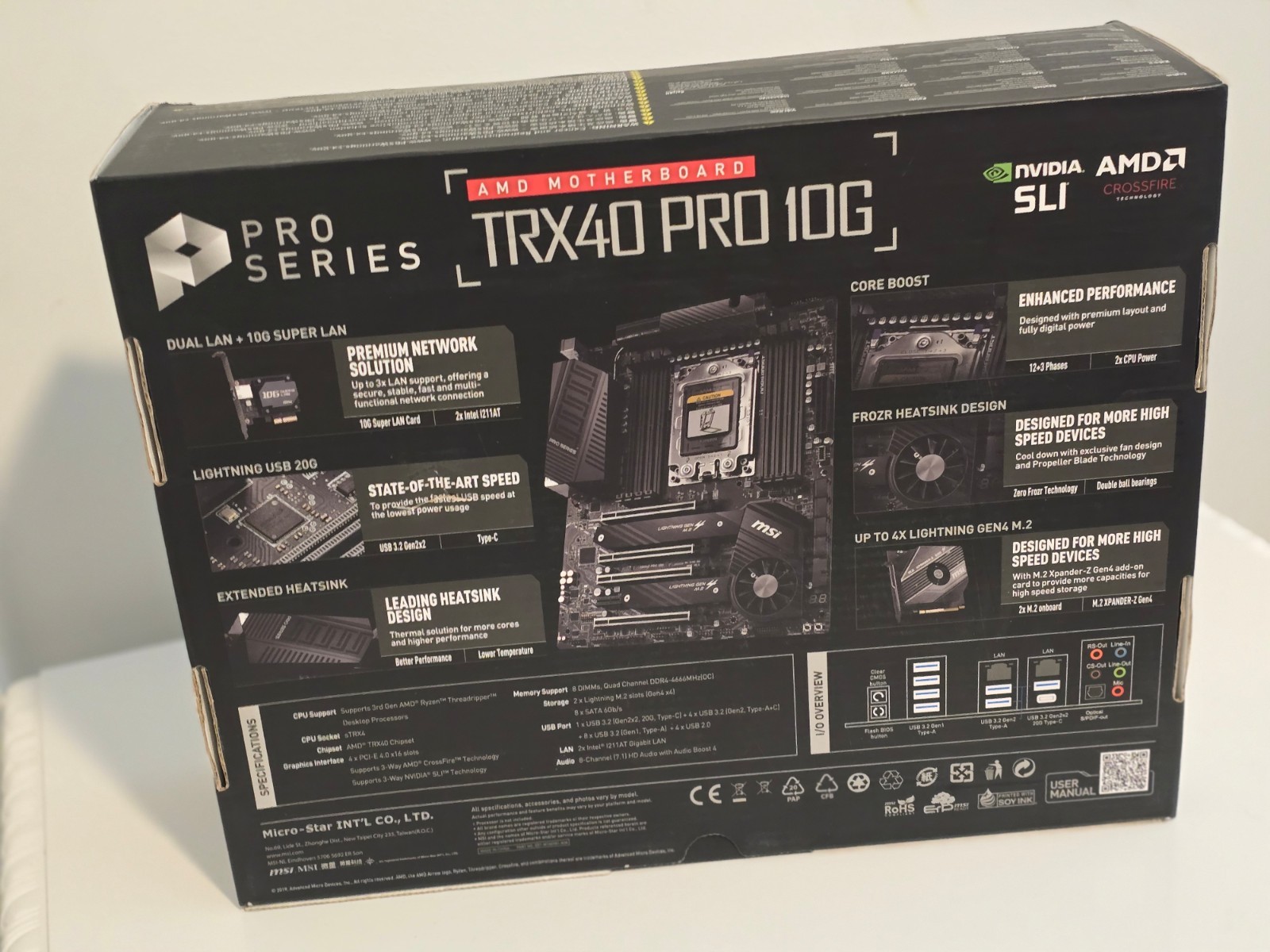 NEW MSI TRX40 PRO 10G sTRX4 AMD Threadripper Motherboard DDR4 10Gb Ethernet