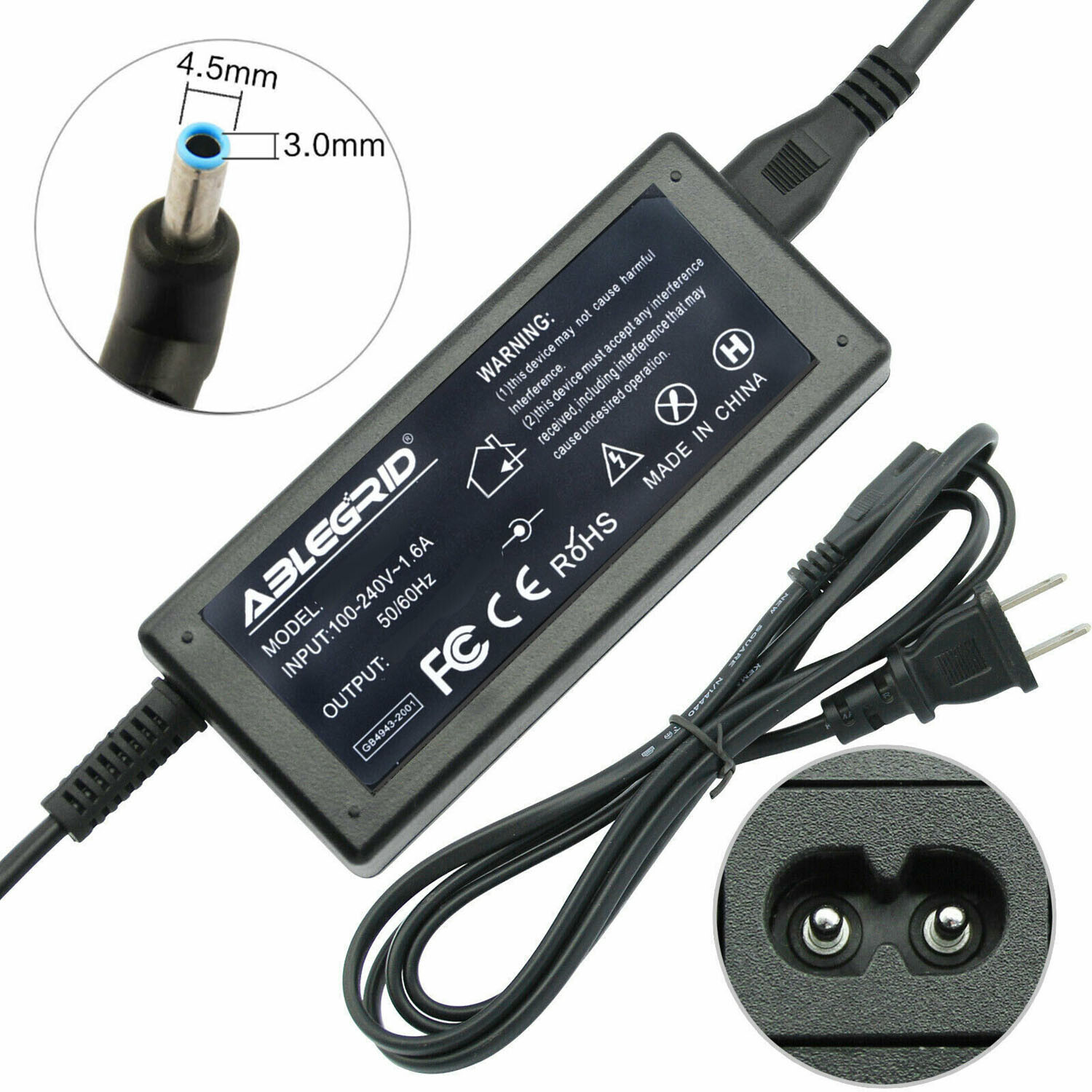 AC Adapter for HP Pavilion 15-ck074nr 15-ck075nr 15-eg2373cl Charger Power Cord