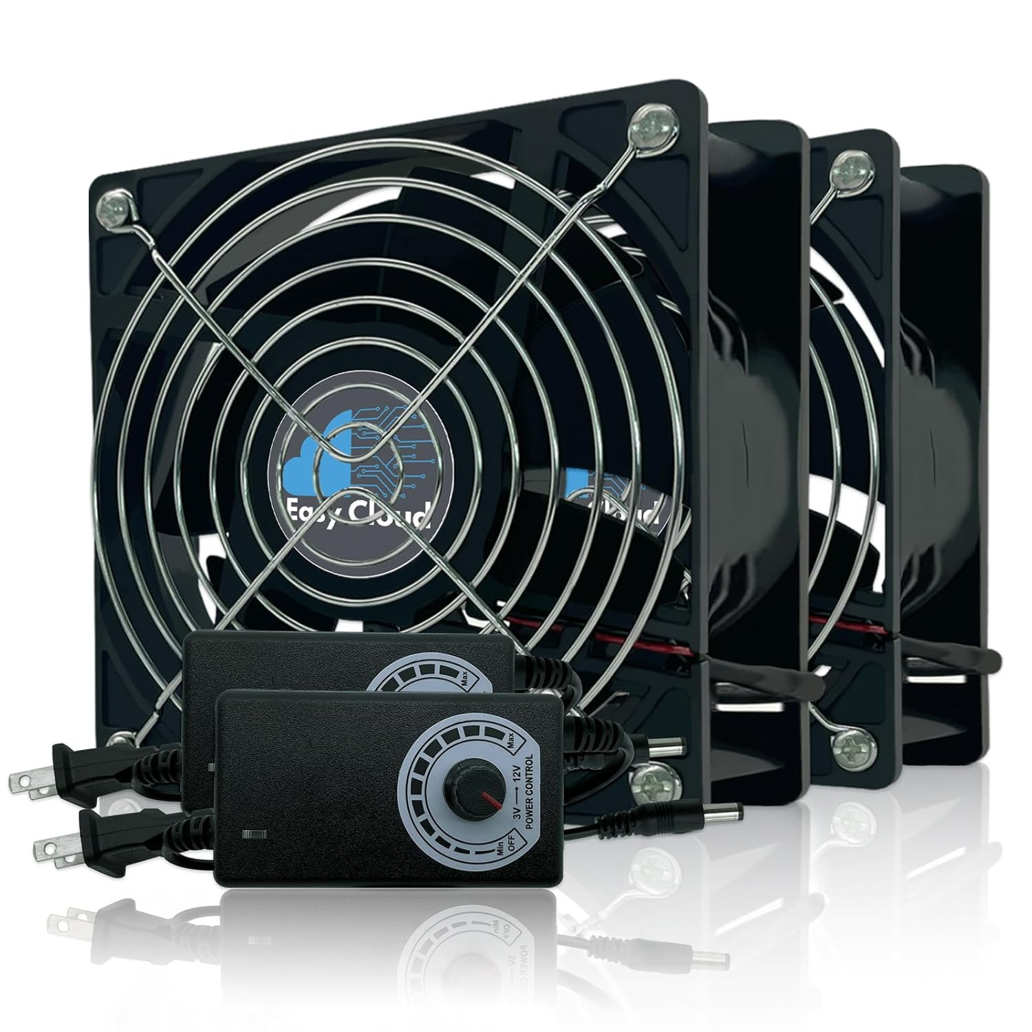 Muffin Fan 120V Axial 220V 110V with Variable Speed Controller Computer Fan with