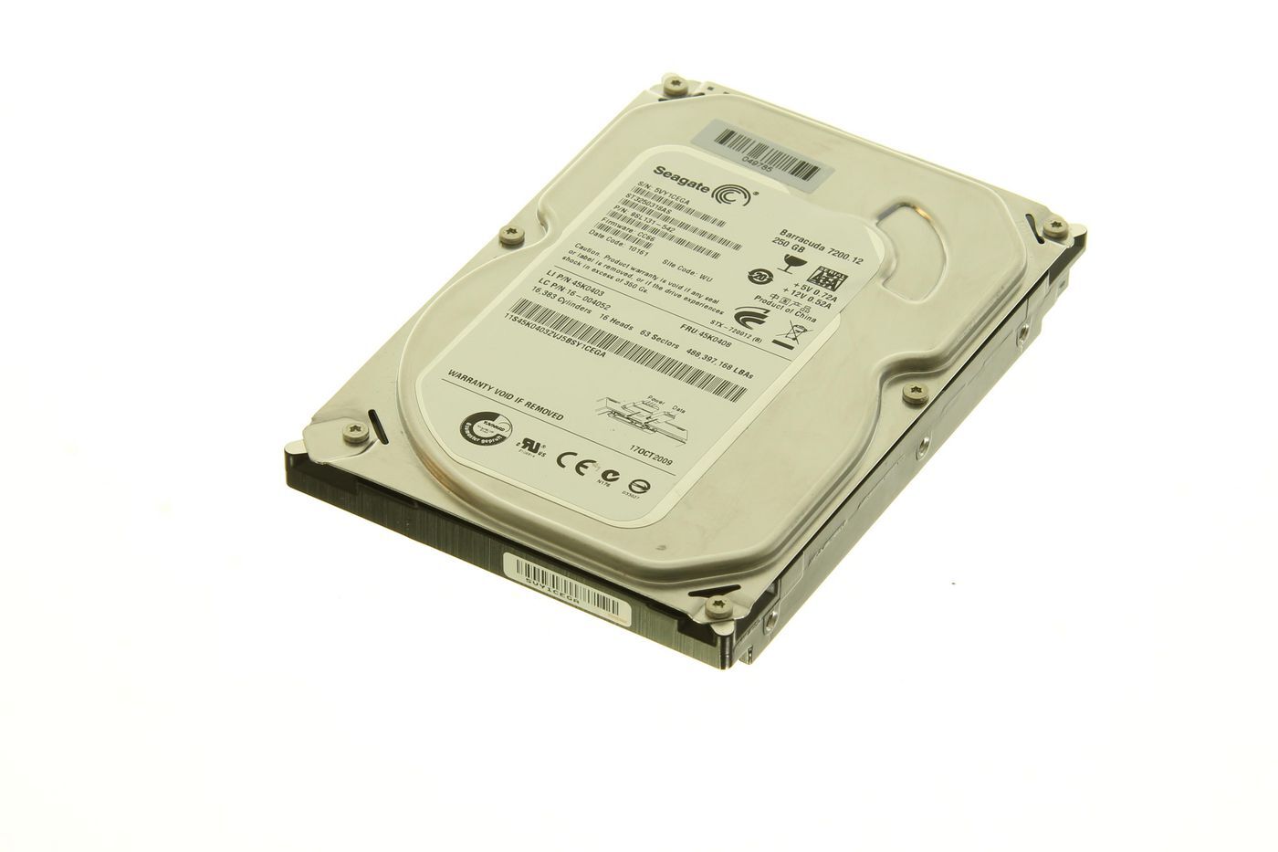 IBM FRU45K0408 Hard Drive 250GB 3.5IN SATA300 7200RPM HDD ~E~