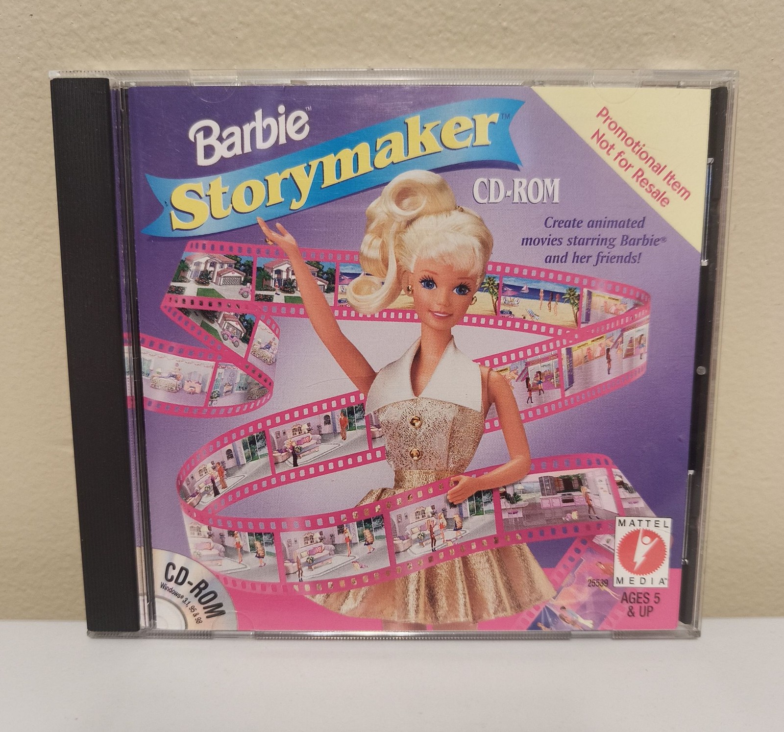 Barbie Storymaker CD-ROM Windows PC 1999 Mattel Media animated movie maker