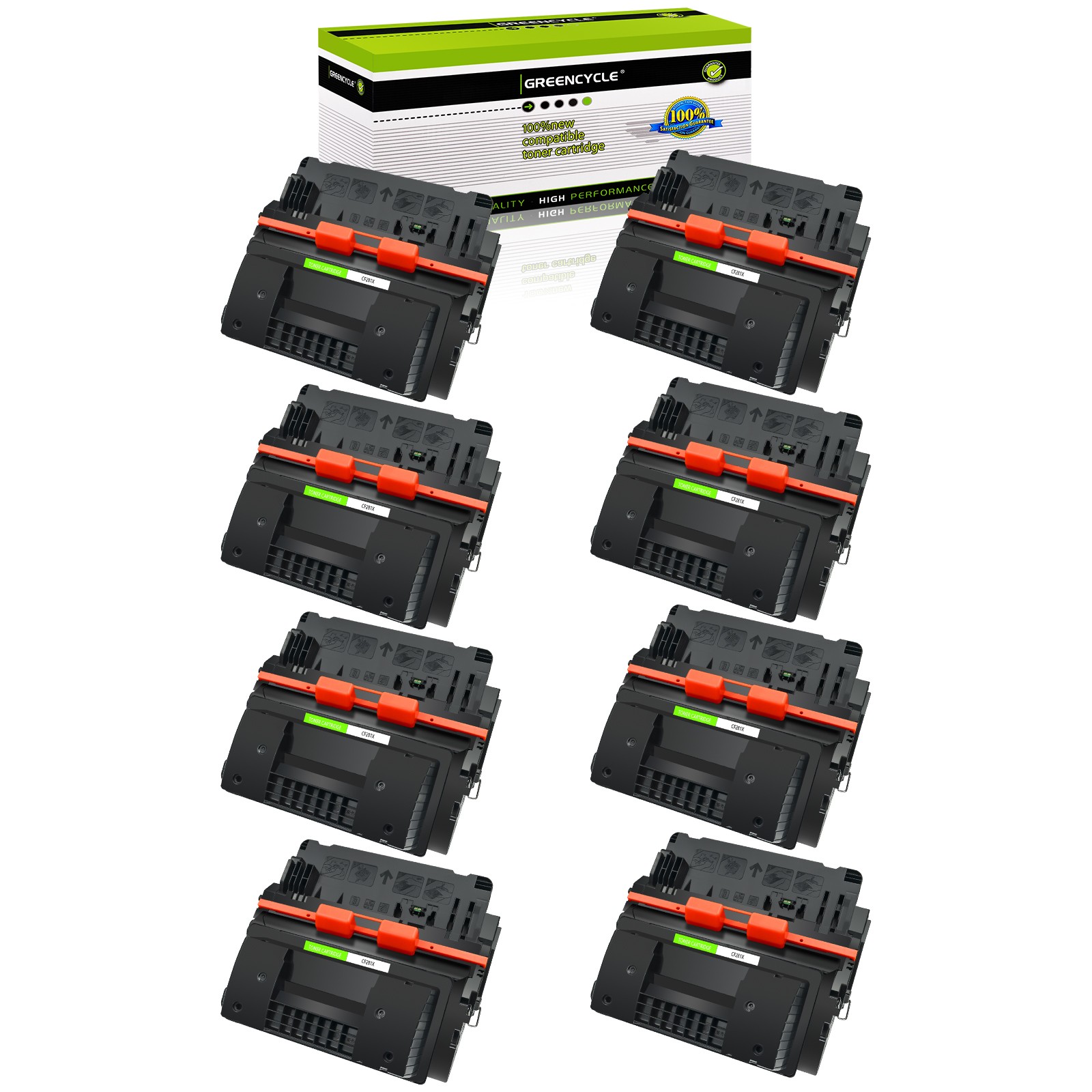 8PK CF281X Black Toner cartridge For HP 81X LaserJet Enterprise M605n M606x 25K