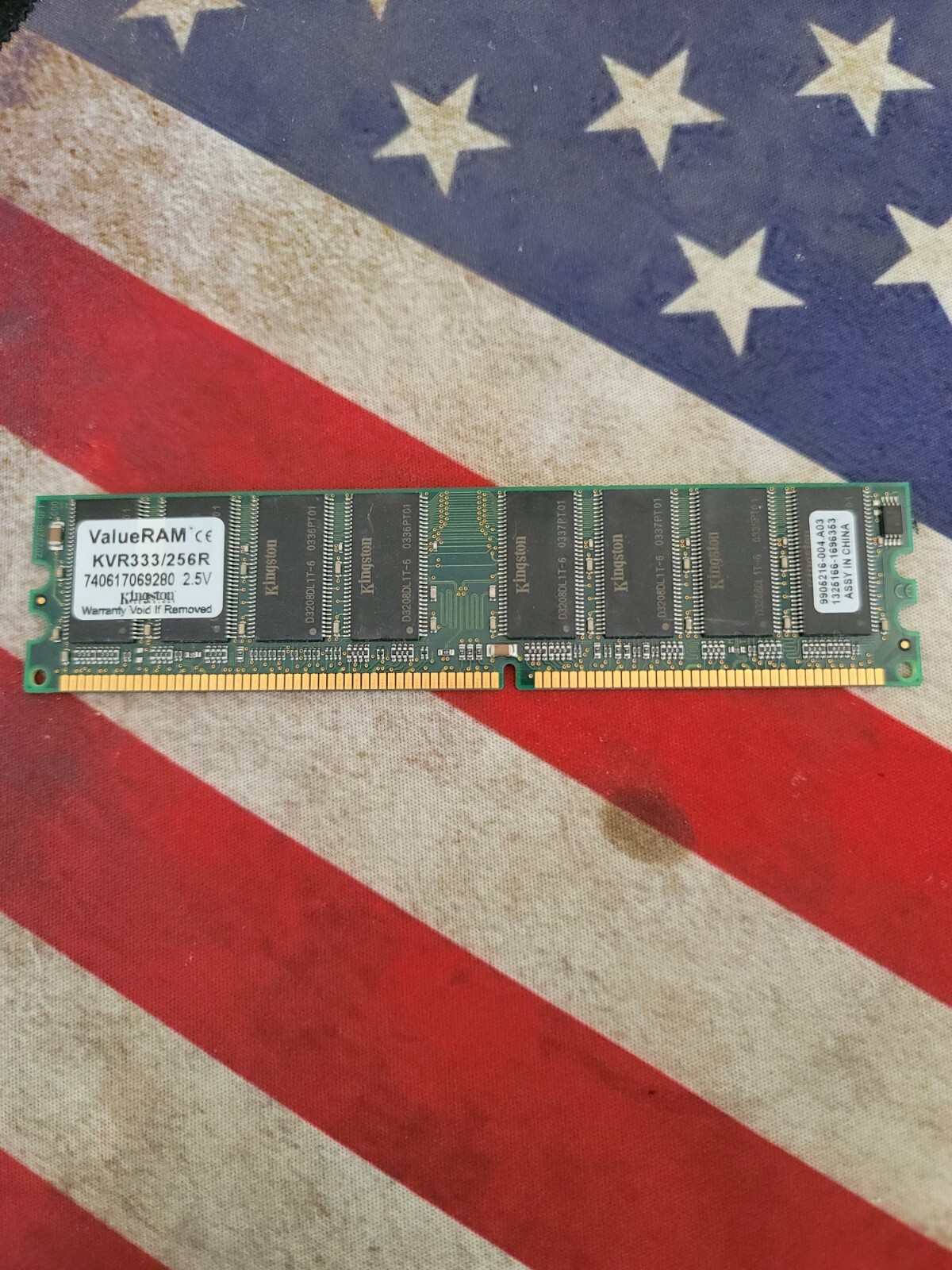 Kingston KVR333/256R * 256MB DDR PC2700 * 333Mhz Memory Module 1 Stick