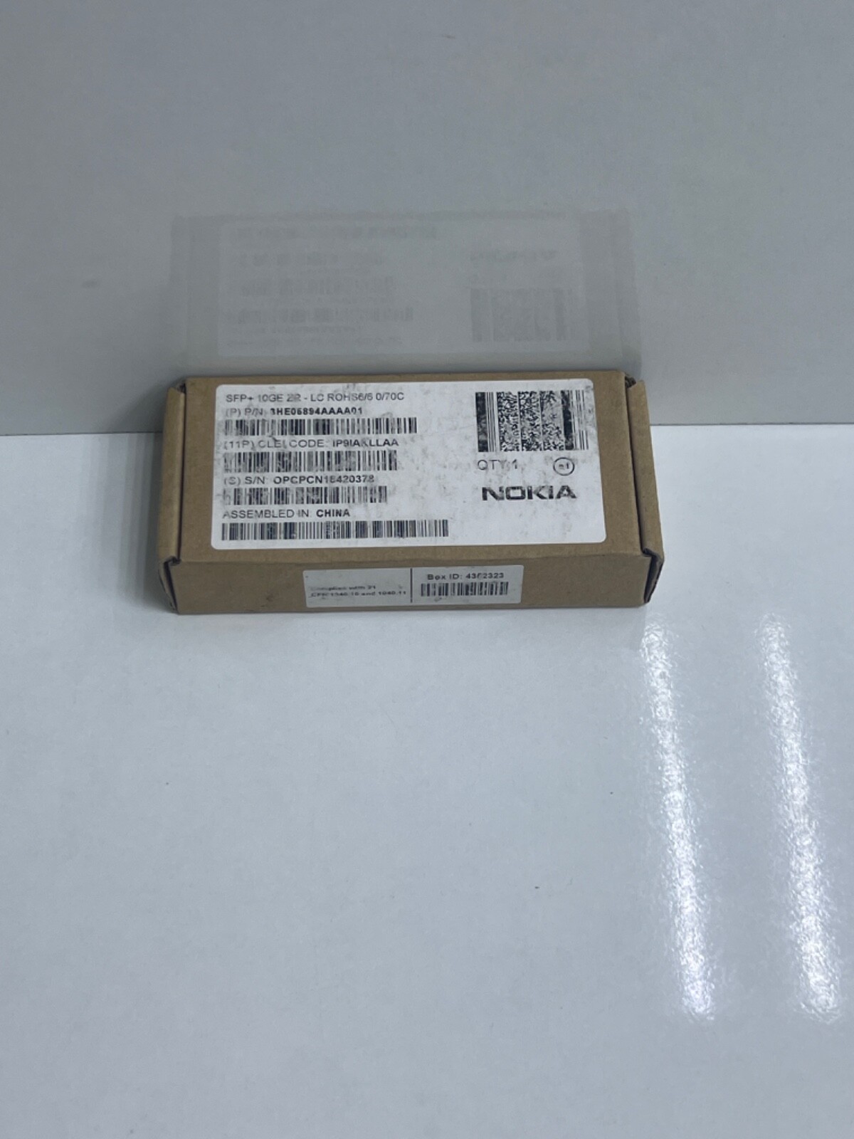 NOKIA 3HE05894AAAA01 SFP+10GE ZR-LC ROHS6/6 0/70C IP9IAKLLAA