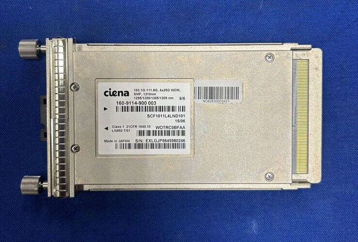 Ciena 160-9114-900 003.1G-111.8G 4X25G WDM SMF 10KM CFP 🟦