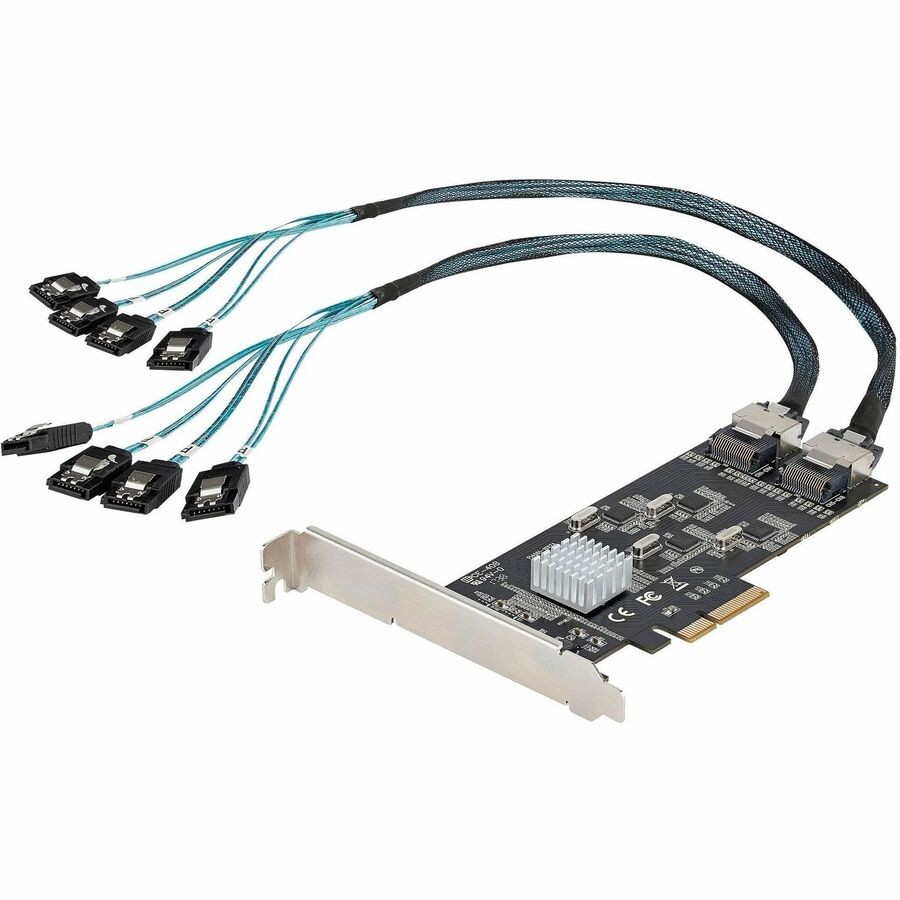 StarTech 8 Port SATA PCIe Card, PCI Express 6Gbps SATA Expansion Card with 4