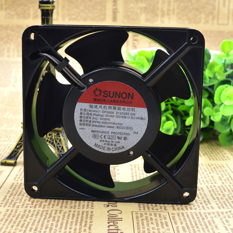 ORIGIANL SUNON DP200A 2123XBL.GN Cabinet Cooling Fan AC220V 0.14A 120x120x38mm