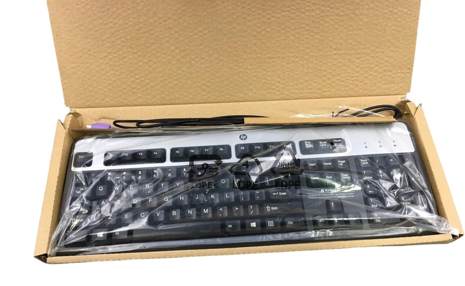25 NEW HP PS/2 Computer Keyboards KB-0316 104-Key Factory Boxed Bulk Lot