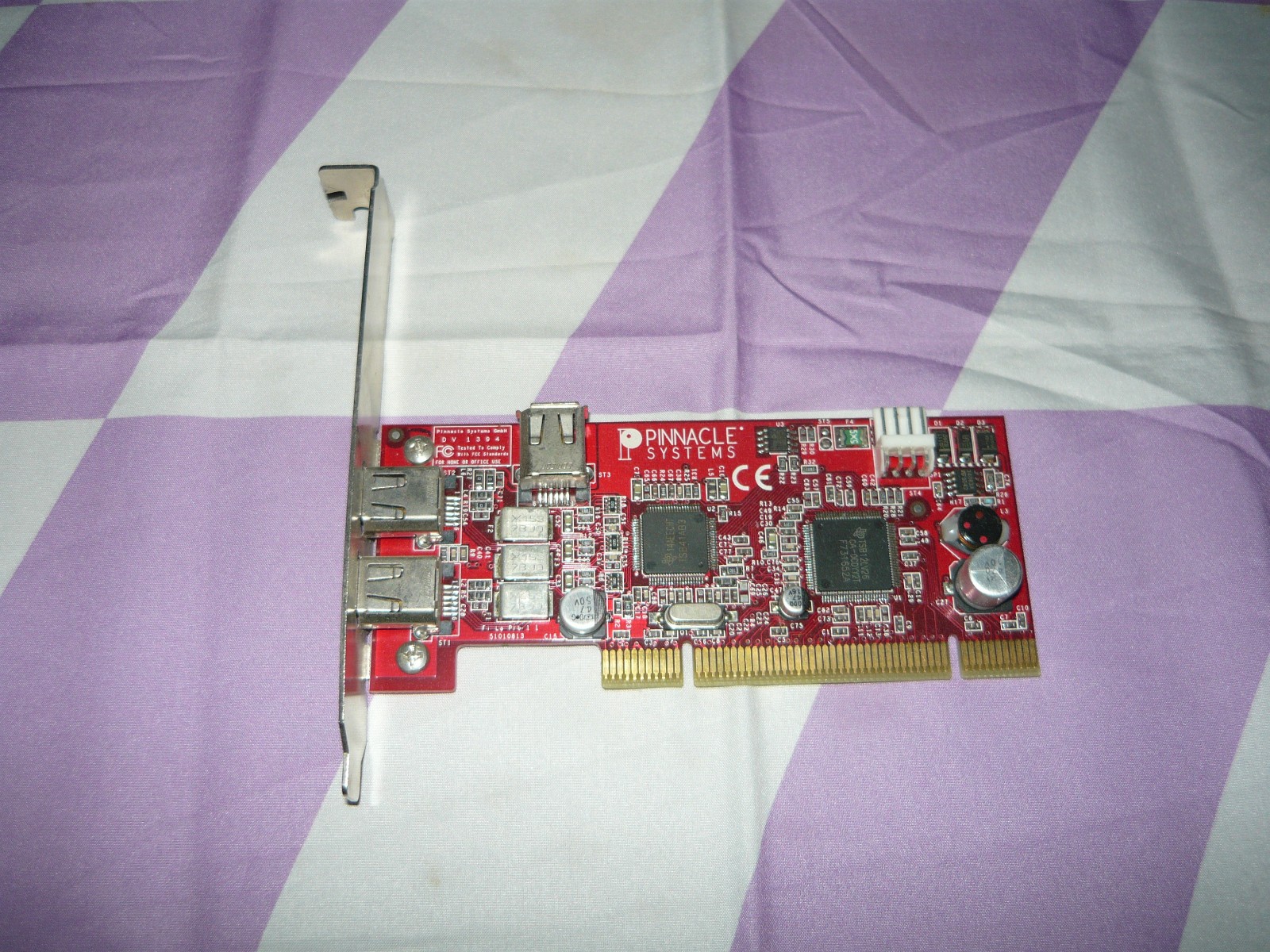 Vintage Pinnacle Systems DV1394 PCI FireWire 400 Card 3 Ports IEEE 1394 Used