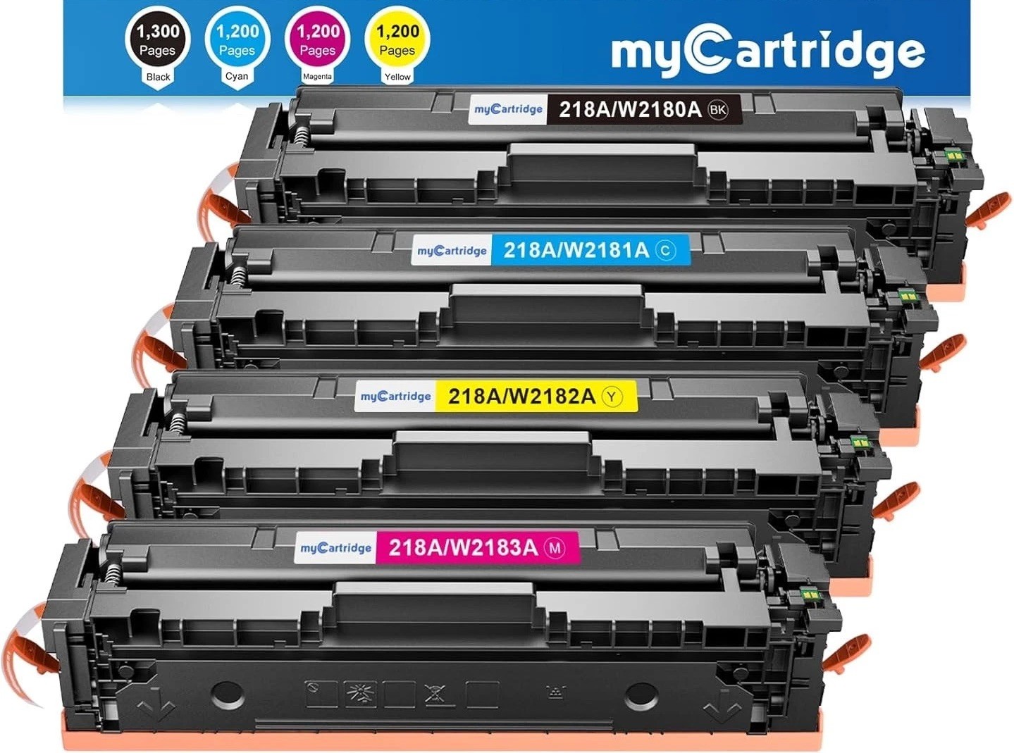 218A Toner Cartridge 4 Pack w/ Chip 3201dw 3301fdw Compatible Replacement for HP