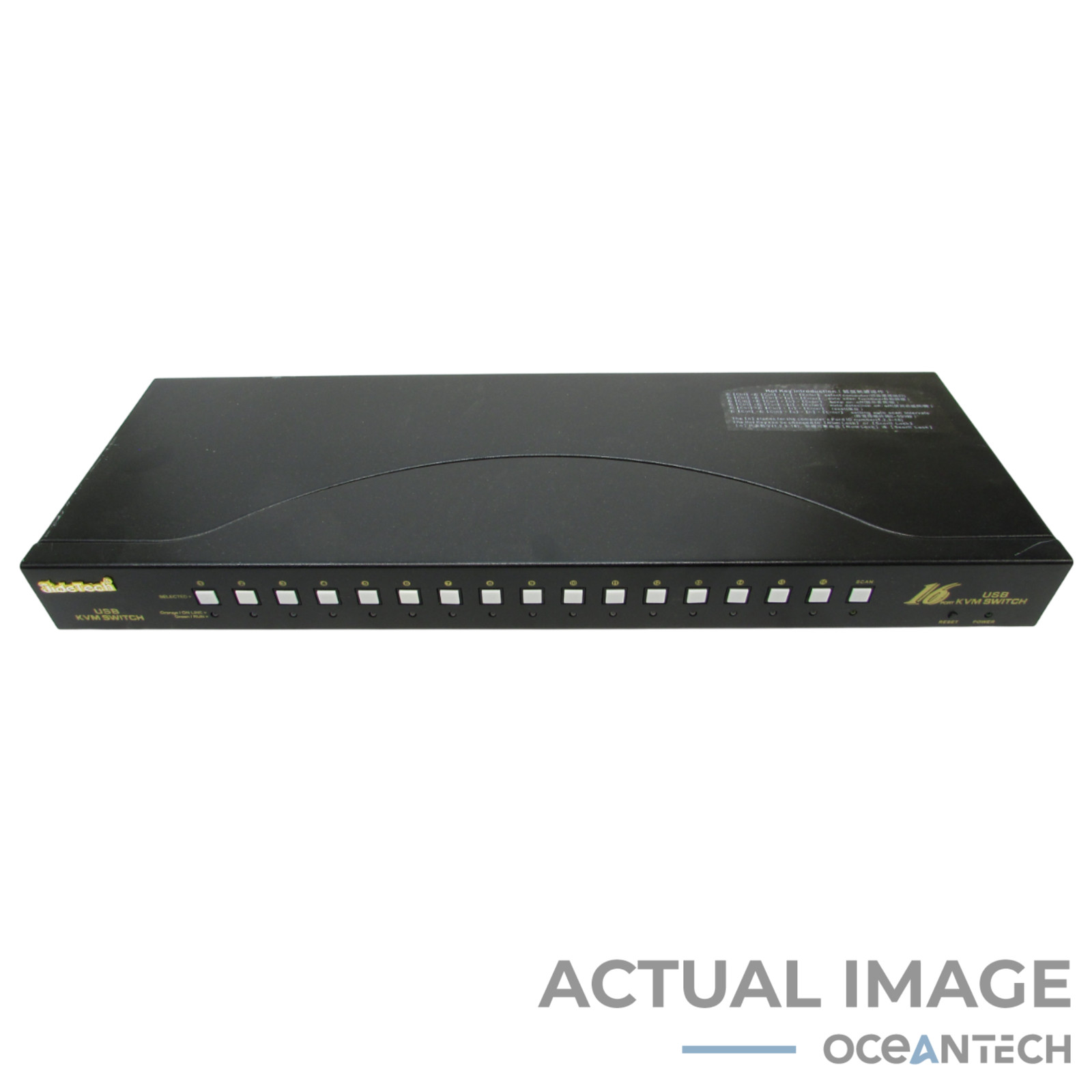 JideTech CKL-9116UA 16 Port USB Auto VGA KVM Switch No AC Adapter