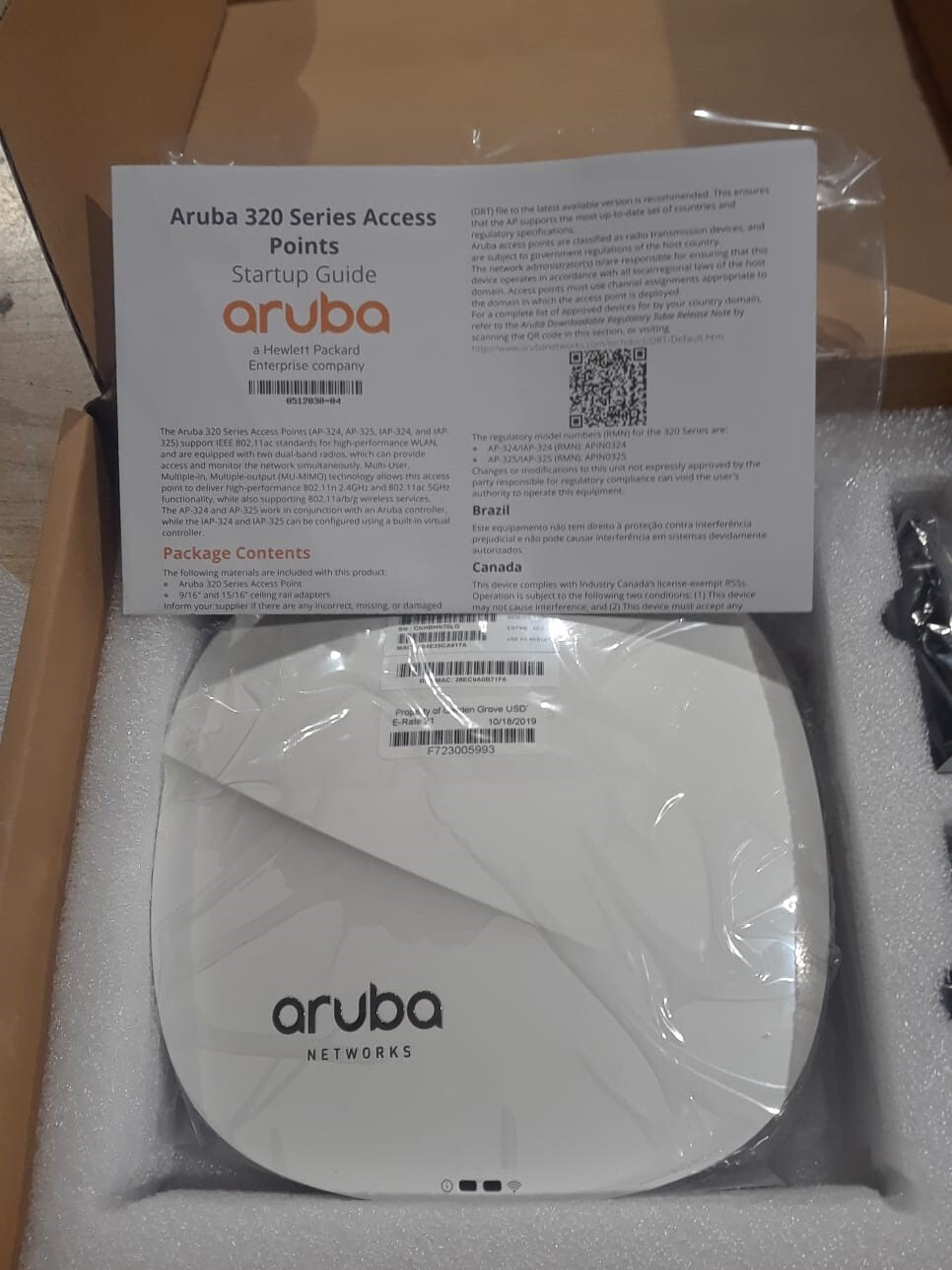 JW327A - Aruba Instant IAP-325 802.11ac 2.50 Gbit/s Wireless Access Point IAP325