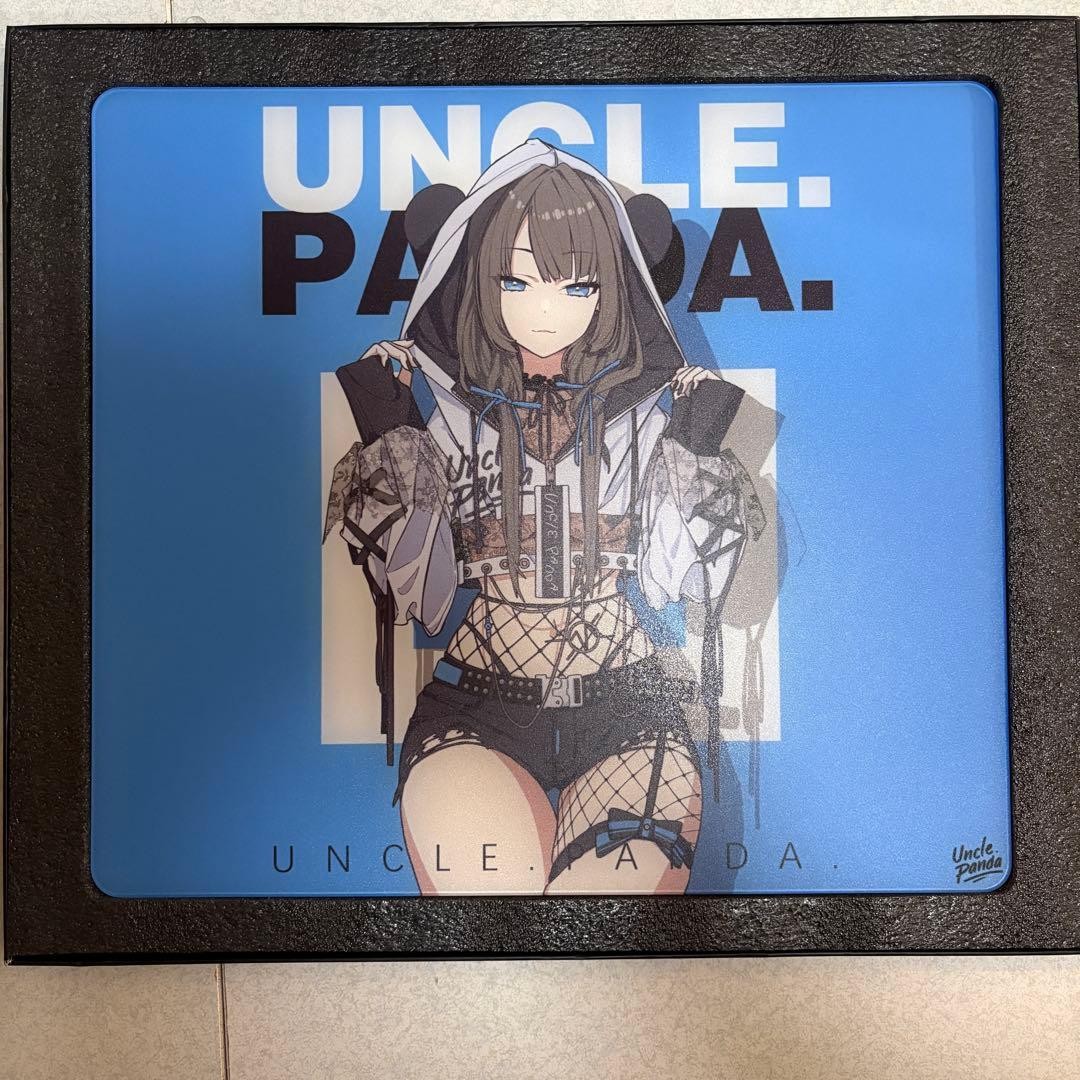 Uncle Panda Blue Glass Mouse Pad 450 x 400 mm Used