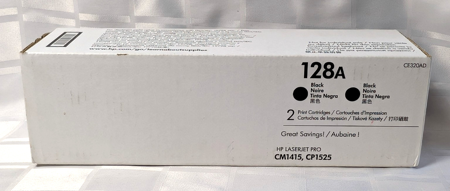 HP LASERJET 128A BLACK TONER CARTRIDGE NIP NEW PRINTER CE320AD CM1415 CP1525