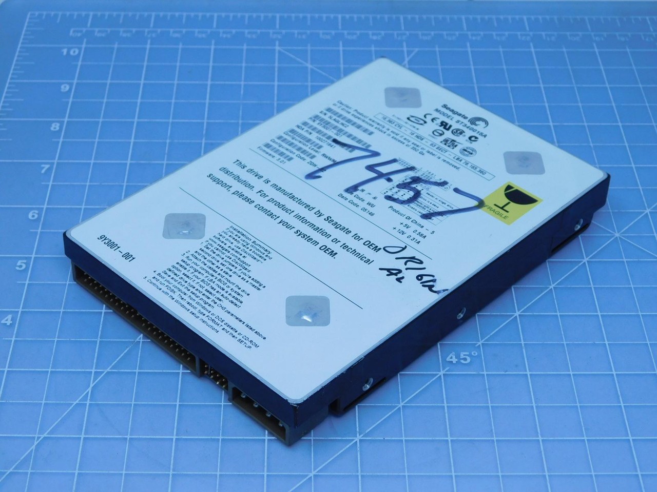 SEAGATE ST340015A 9Y3001-001 HARD DRIVE T147956