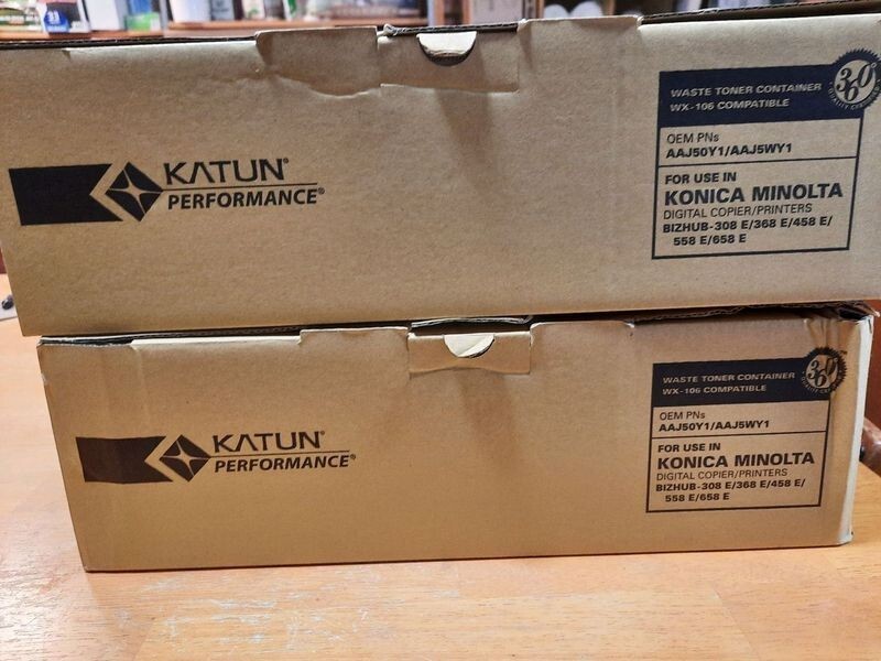 Konica WX-103 Compatible Katun Waste Toner Box Lot of 2 for bizhub 368 C658 New