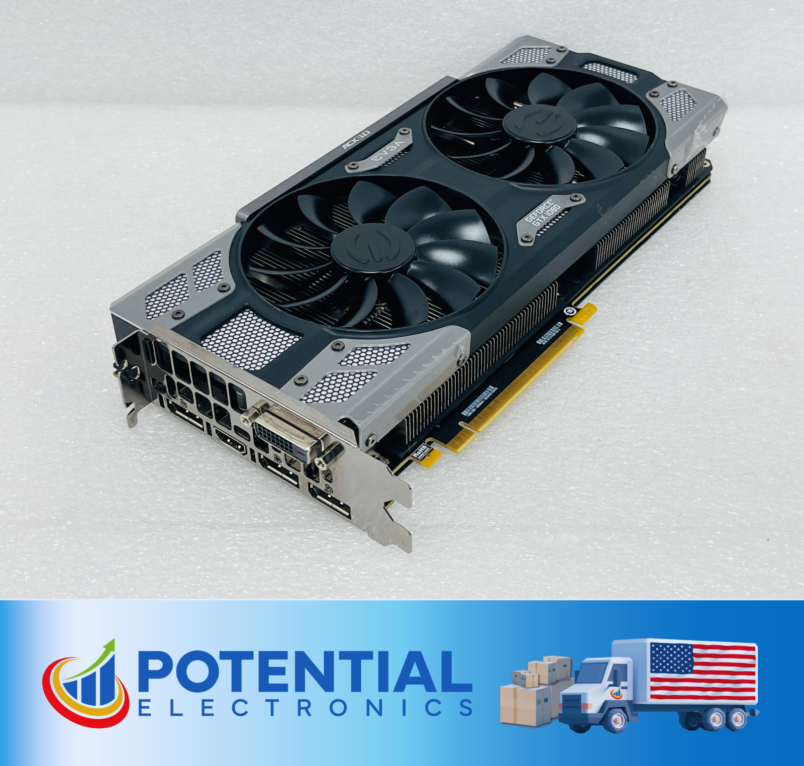 USED - EVGA GeForce GTX 1080 FTW GAMING ACX 3.0 (08G-P4-6286-KR) w/ p
