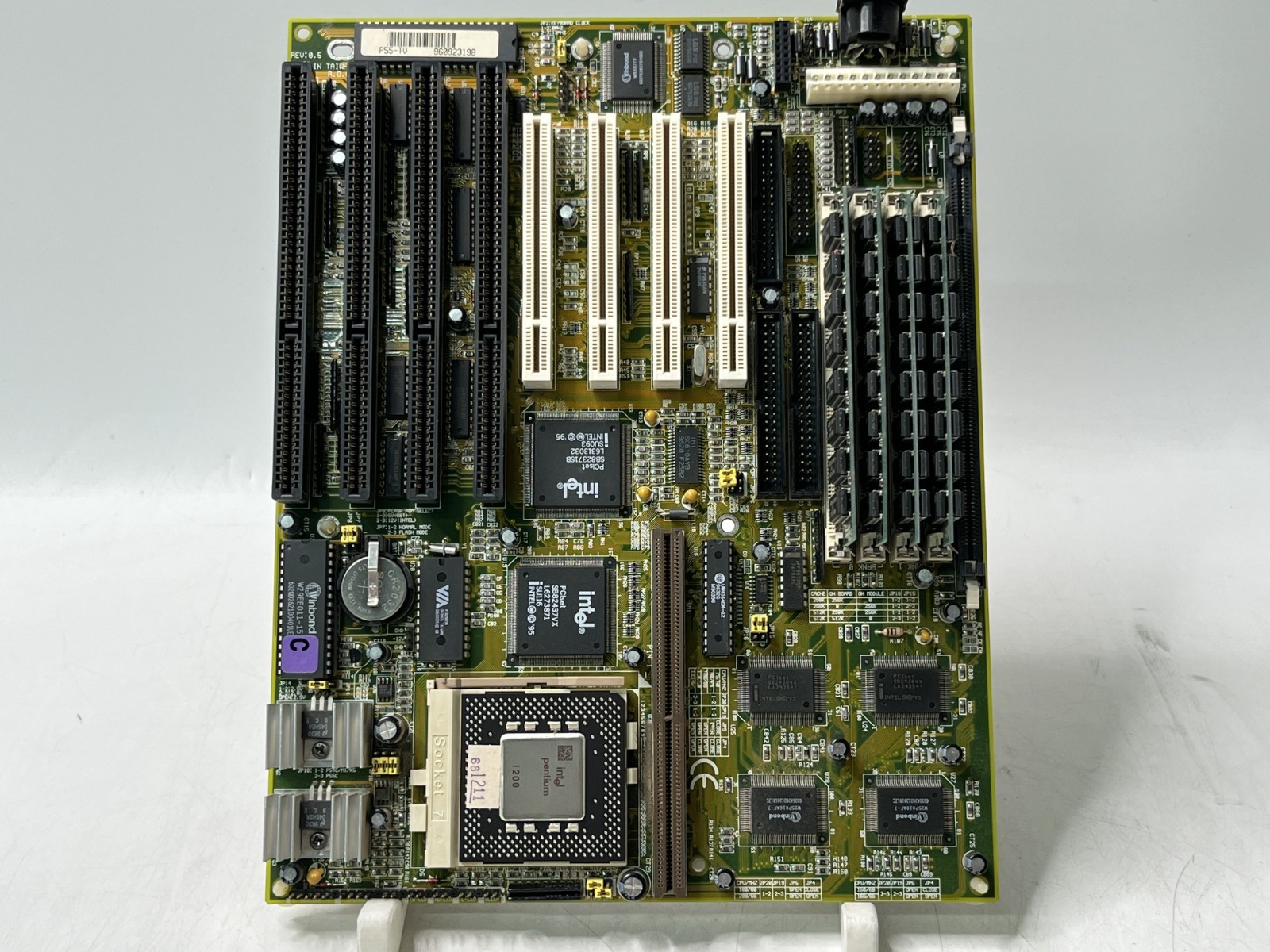 Vintage Epox P55-TV Rev.:0.5 Motherboard Socket 7 w/ Intel Pentium-S 200MHz 128M