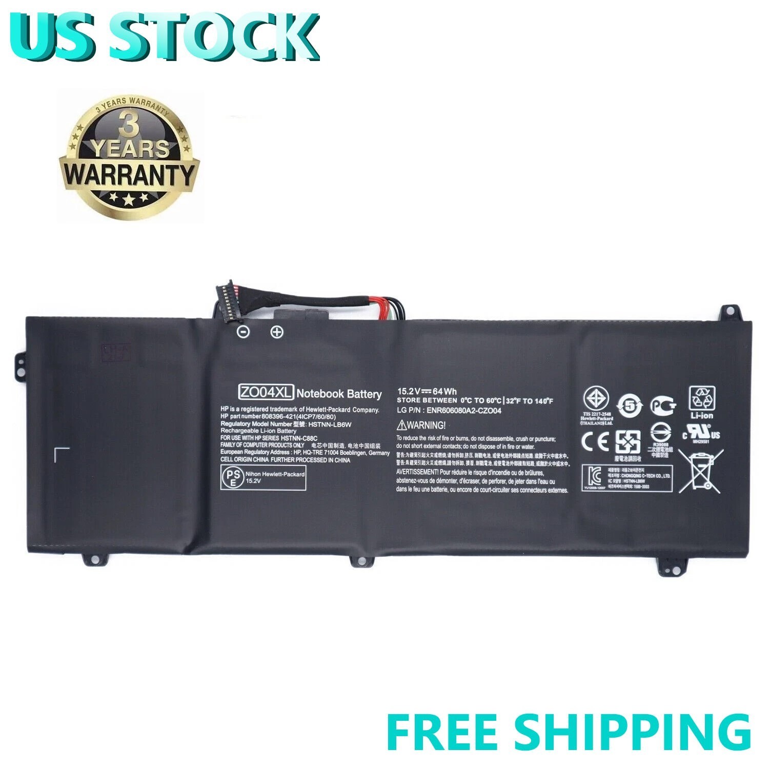 New ZO04XL Battery For HP ZBook Studio G3 G4 HSTNN-LB6W HSTNN-KB6W 808450-001