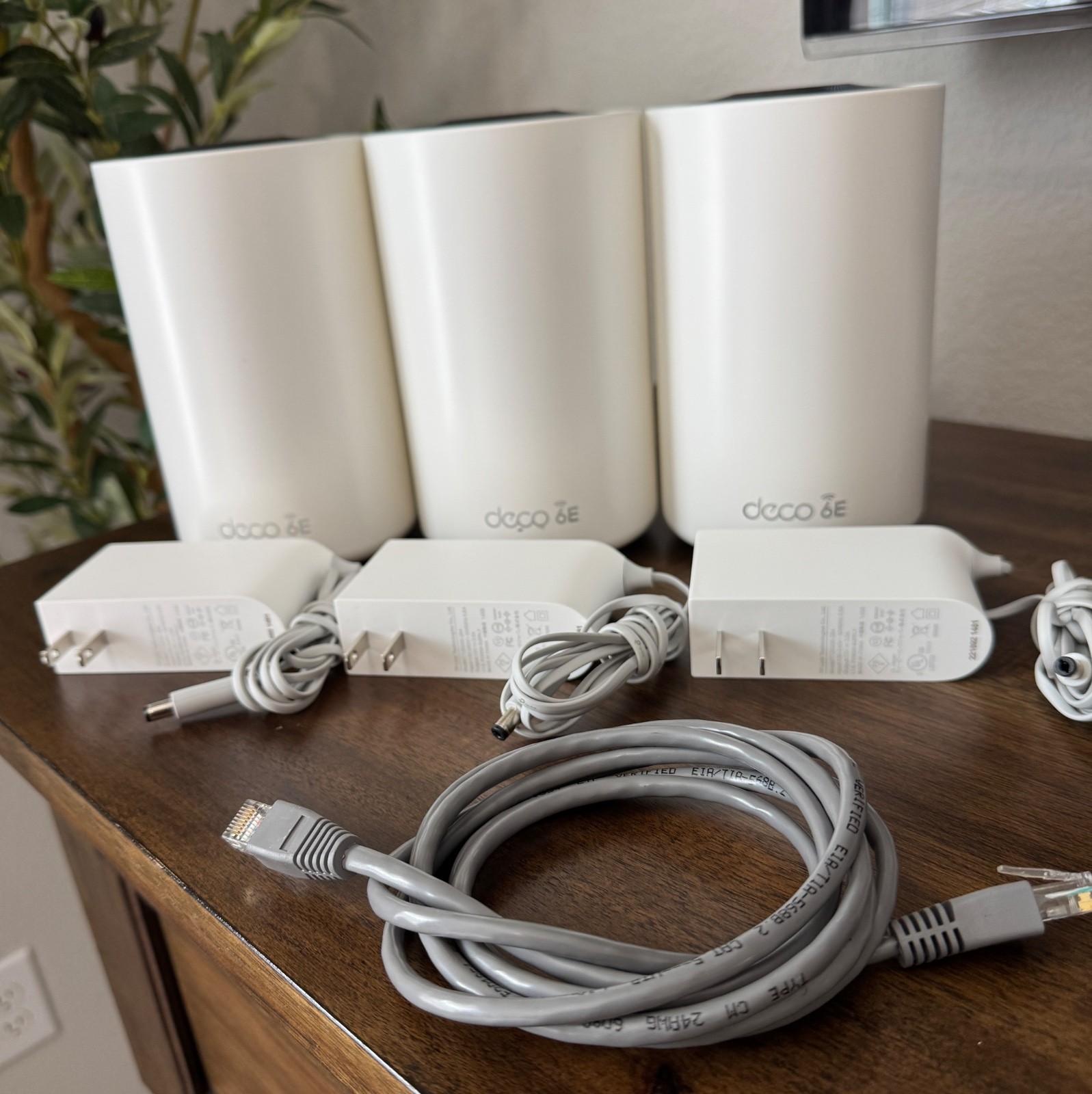 TP-Link Deco XE75 AXE5400 WiFi 6E Mesh System 3-Pack w/ Adapters & Ethernet