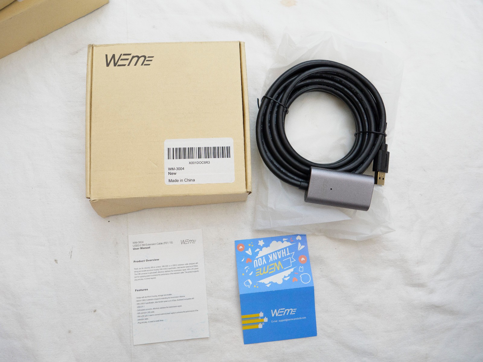 Weme USB WM-3004 Extender, new, no power supply included.