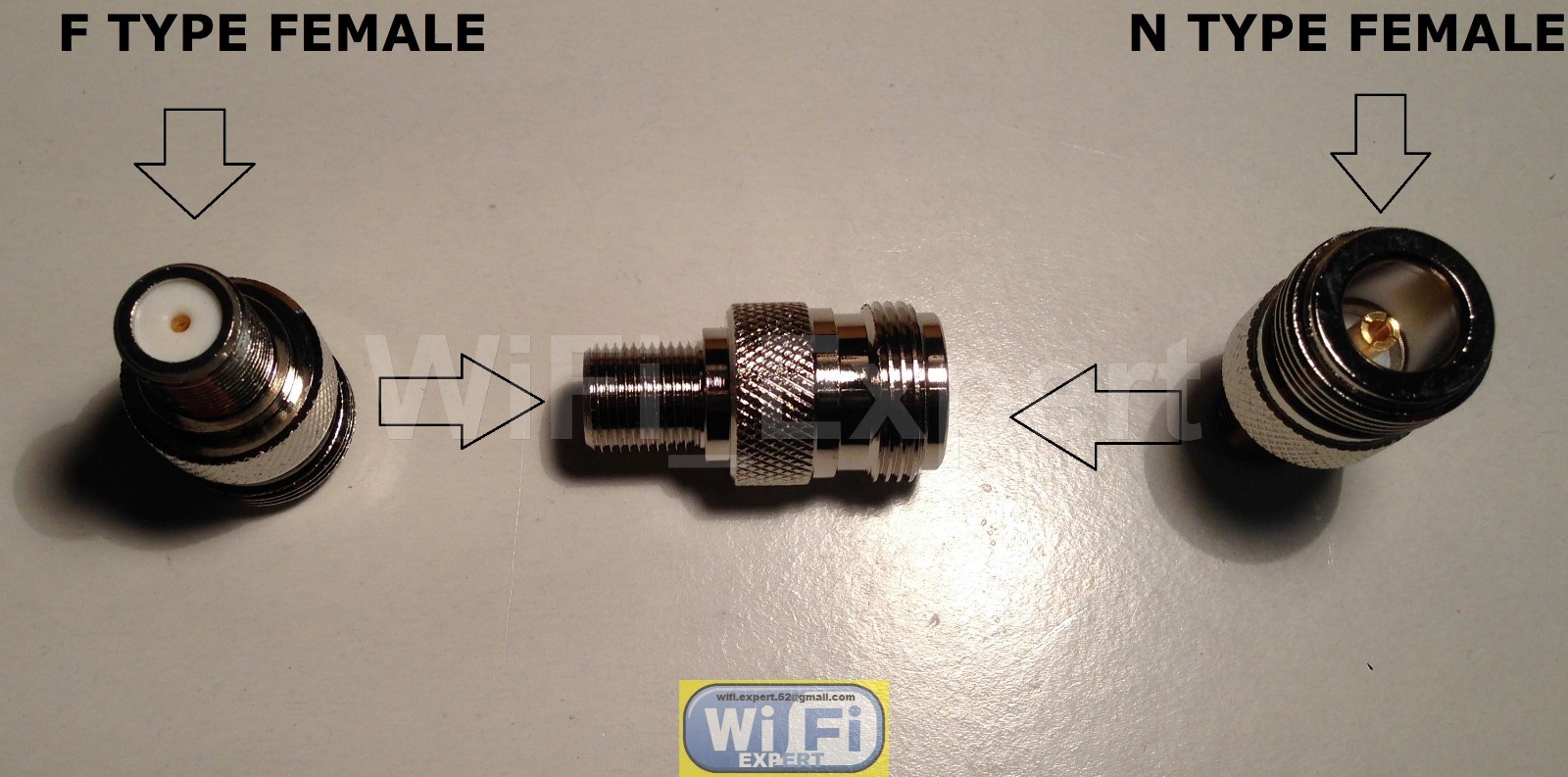F Type Female Jack to N TYPE Female Plug Straight Adapter RF Connector Converter