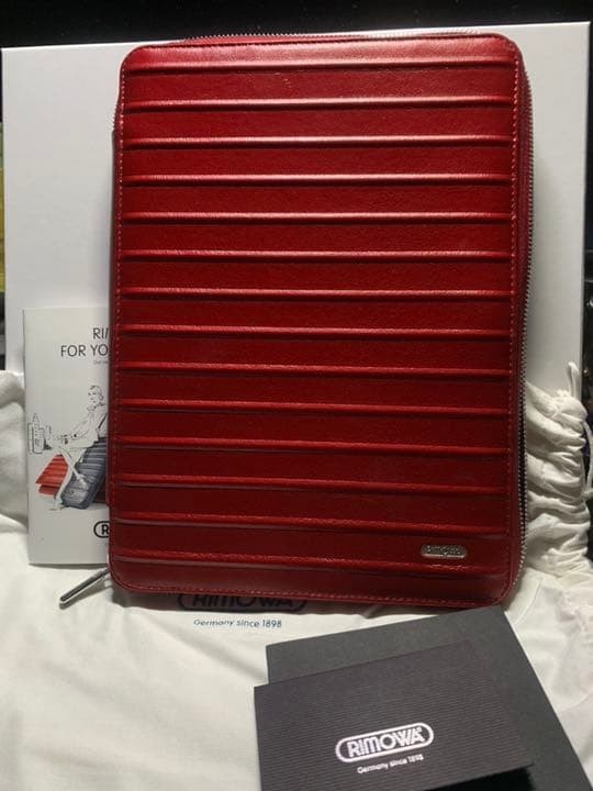 RIMOWA iPad Air 9.7 Red Tablet Case Pouch Handle Box Rare Durable Quality JAPAN