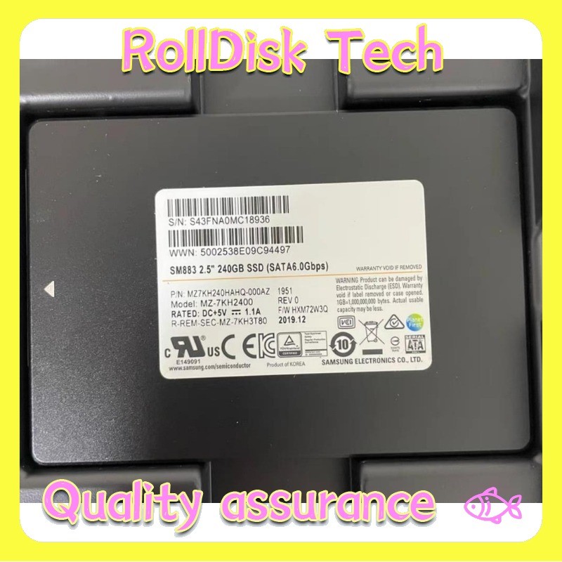 New Samsung SM883 240GB SSD 2.5 SATA 6.0Gbps MZ-7KH4800 MZ7KH240HAHQ-000AZ、00005