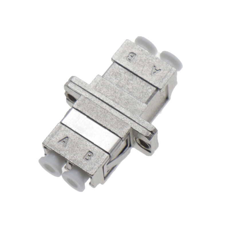 25Pcs LC to LC Metal SM/MM Duplex Optic Fiber Connector Optical Adapter Coupler