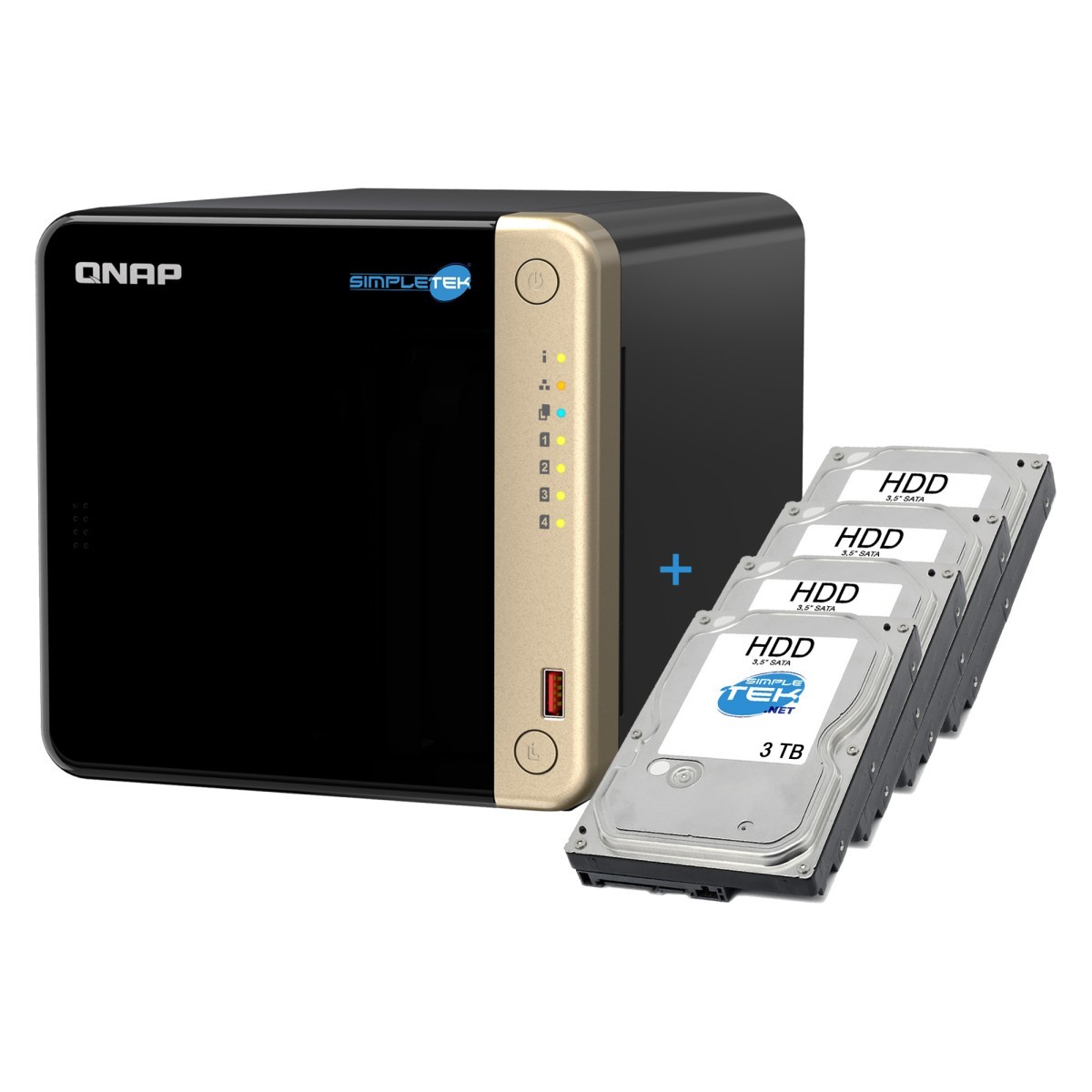 QNAP NAS Professional 4-Bay TS-464 4x SSD 3TB 2.0GHz 8GB RAM