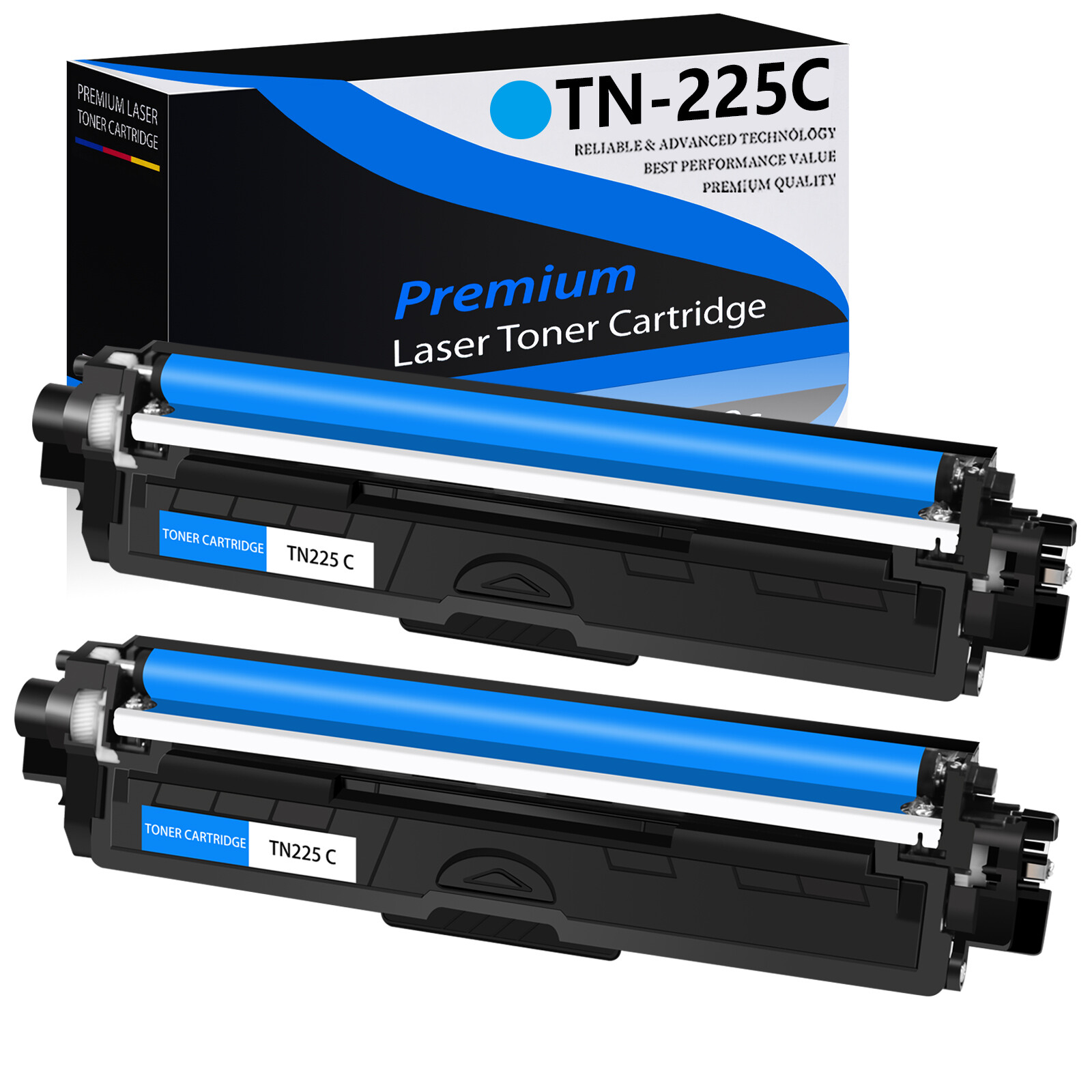 2PK TN225 Cyan Toner Cartridge For Brother TN225C TN221 MFC-9130CW HL-3140CW