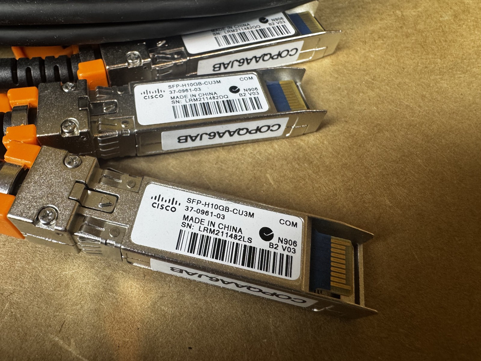 Cisco Genuine Original SFP-H10GB-CU3M 3M Twinax 10GBASE-CU SFP+ Cable