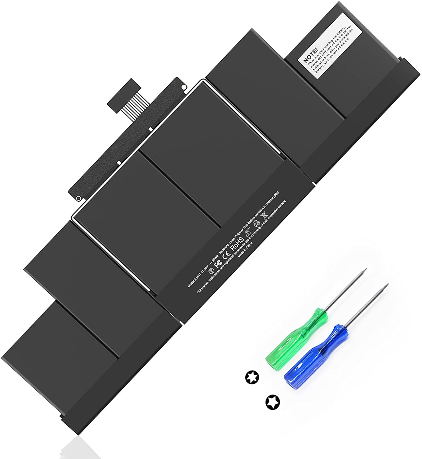 A1417 Laptop Battery for MacBook Retina Pro 15inch A1398 2012 Early-2013 Version