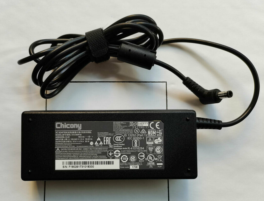 NEW Genuine OEM Chicony Charger 19V 4.74A Getac B300-X/B300X 90W AC Adapter