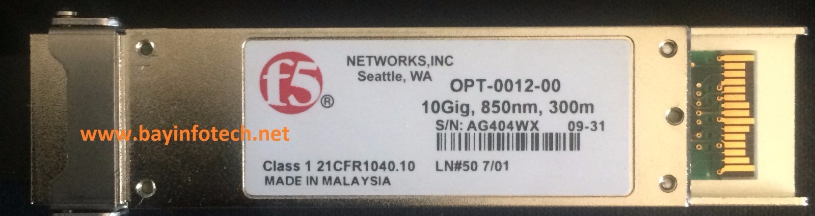 F5 networks F5-UPG-XFP-R OPT-0012 Original 10GBase SR LC XFP F5-OPT-BIG-XFP
