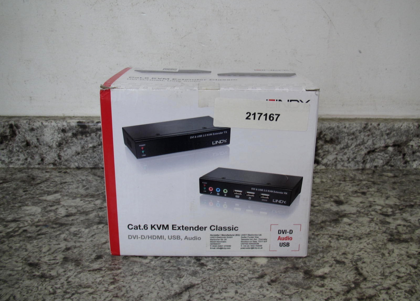 New Lindy 39377 DVI-D / HDMI / USB / Audio 50M Cat.6 KVM Extender Classic