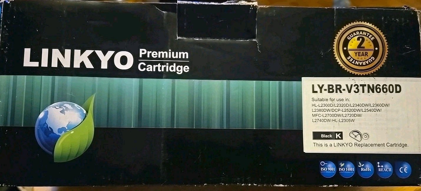 LINKYO LY-BR-V3TN660d Black Toner Cartridge Compatible Brother TN 660