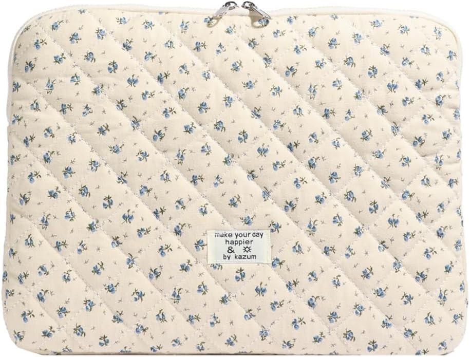 Cute Laptop Sleeve 13-15 inch Laptop Case Aesthetic Quilted Laptop Sleeve Comput