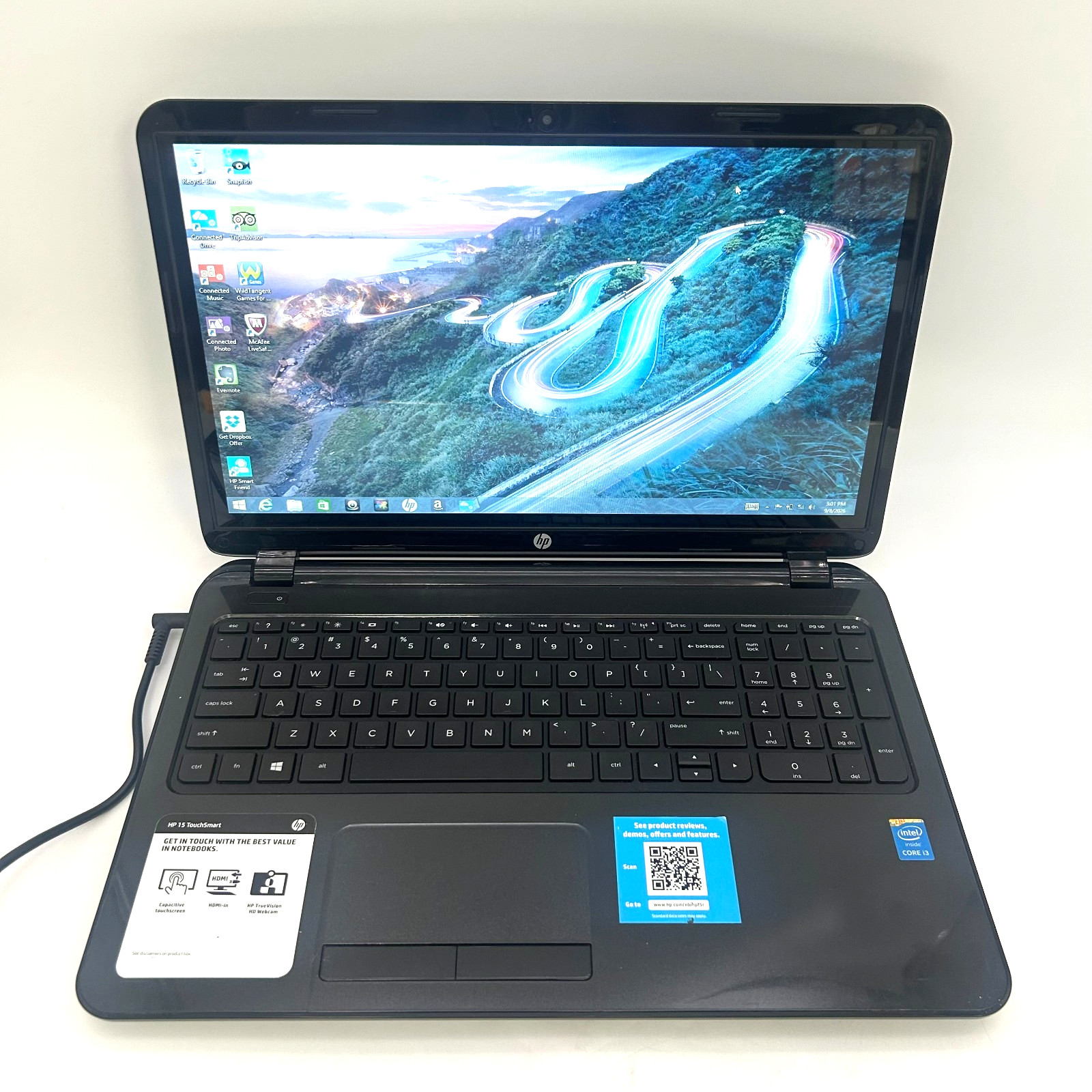 HP 15-r150nr 15 TouchSmart Core i3 4GB RAM 700GB 15.6" Black READ